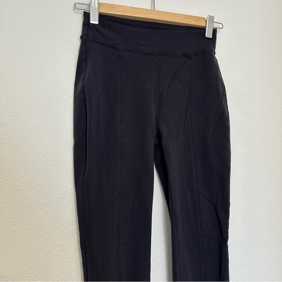 ALO Yoga Airbrush High-Waist Flutter Leggings Front Slit Black Size XS Women’s - Picture 6 of 12